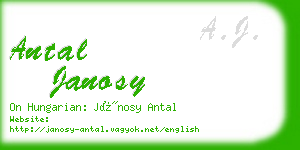 antal janosy business card